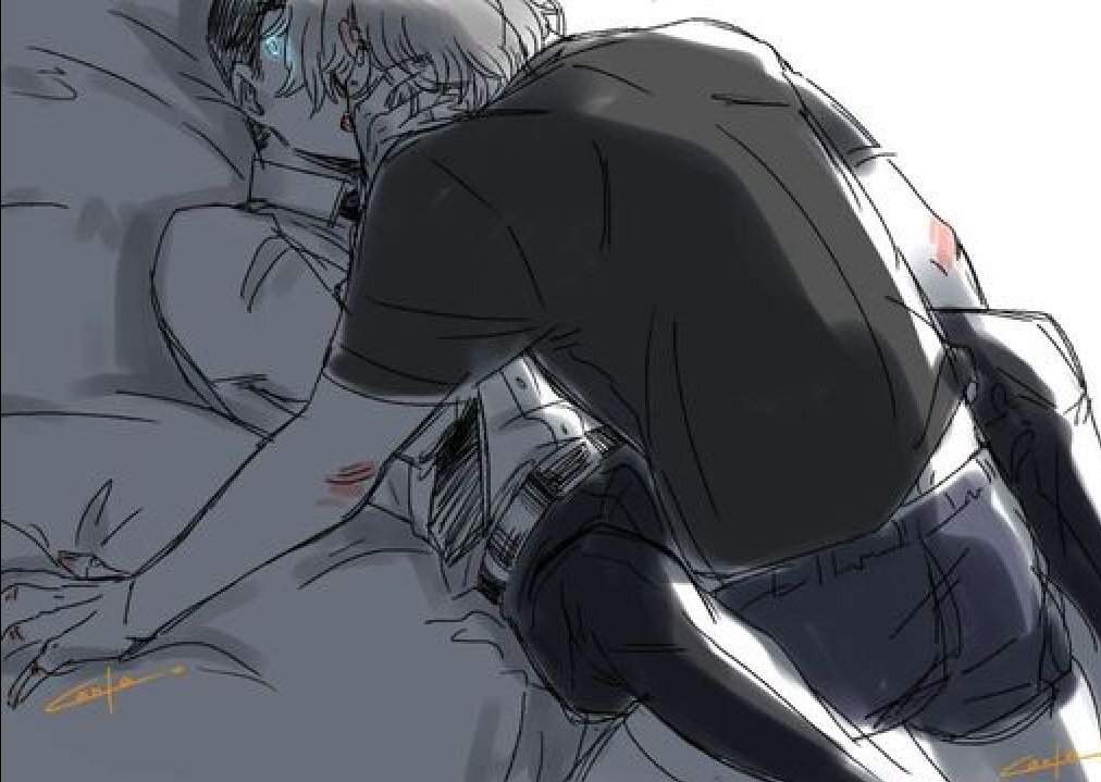 Hank x Connor "That is why i can Feel like a Human" .