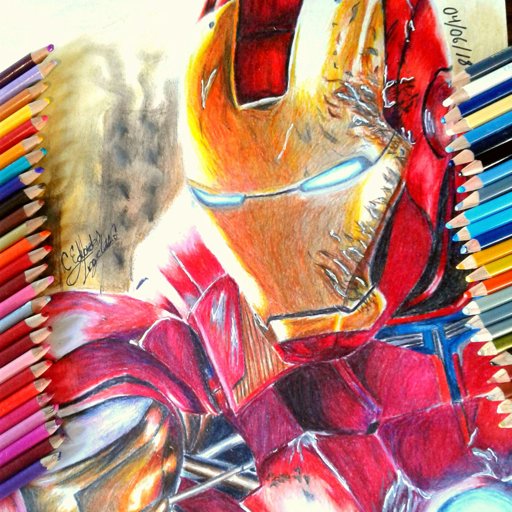 Dibujando a IRON MAN Realista//How to Draw Realistic IRON MAN// Speed ...