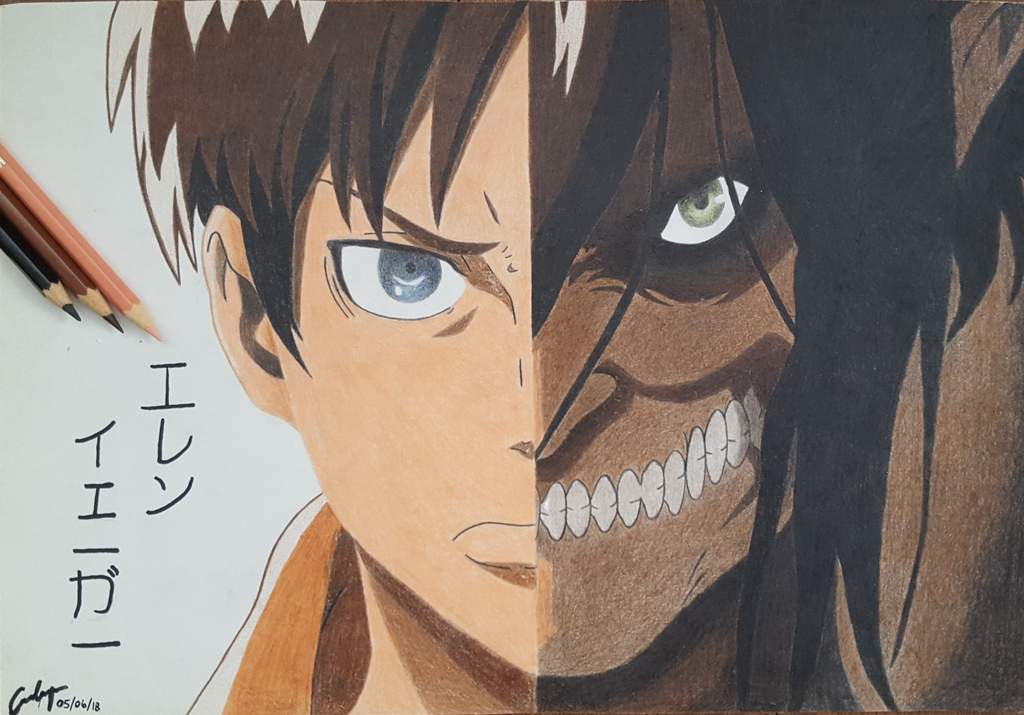 Pencil Attack On Titan Drawing Eren - Famosoy Mortal