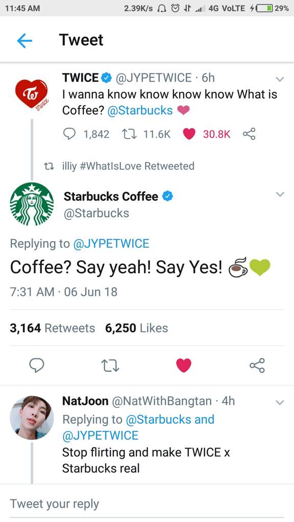 Once Surprised As StarBucks Tweeted About Twice Twice (트와이스)ㅤ Amino