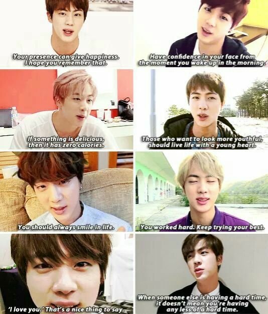 A Compilation of My Favourite ~Inspirational~ Jin Quotes | #SeokjinDay ...