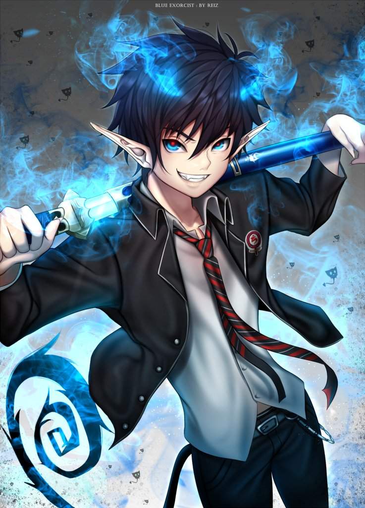 blue exorcist flames