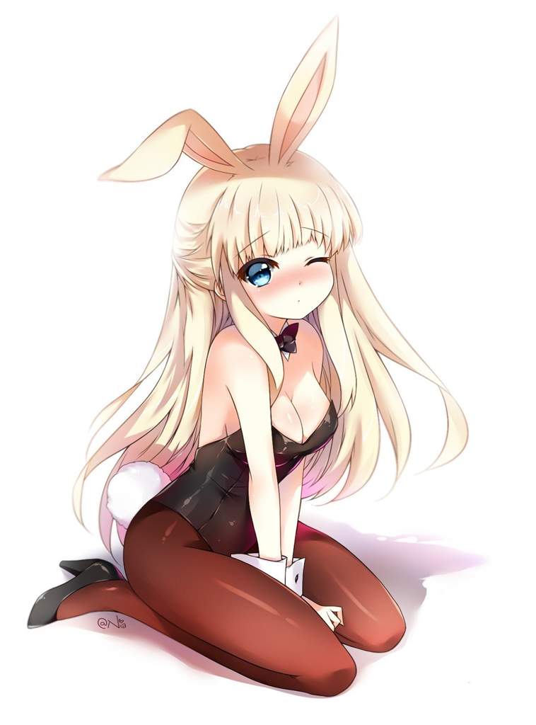 Anime girl with bunny ears