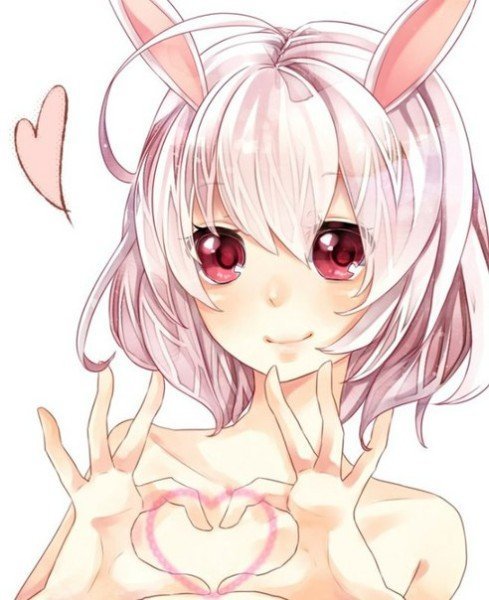 Anime girl with bunny ears
