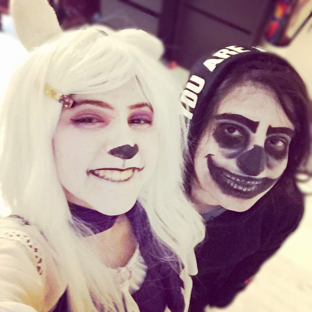 Cosplaying as toriel and sans from undertale with my friend (i am ...
