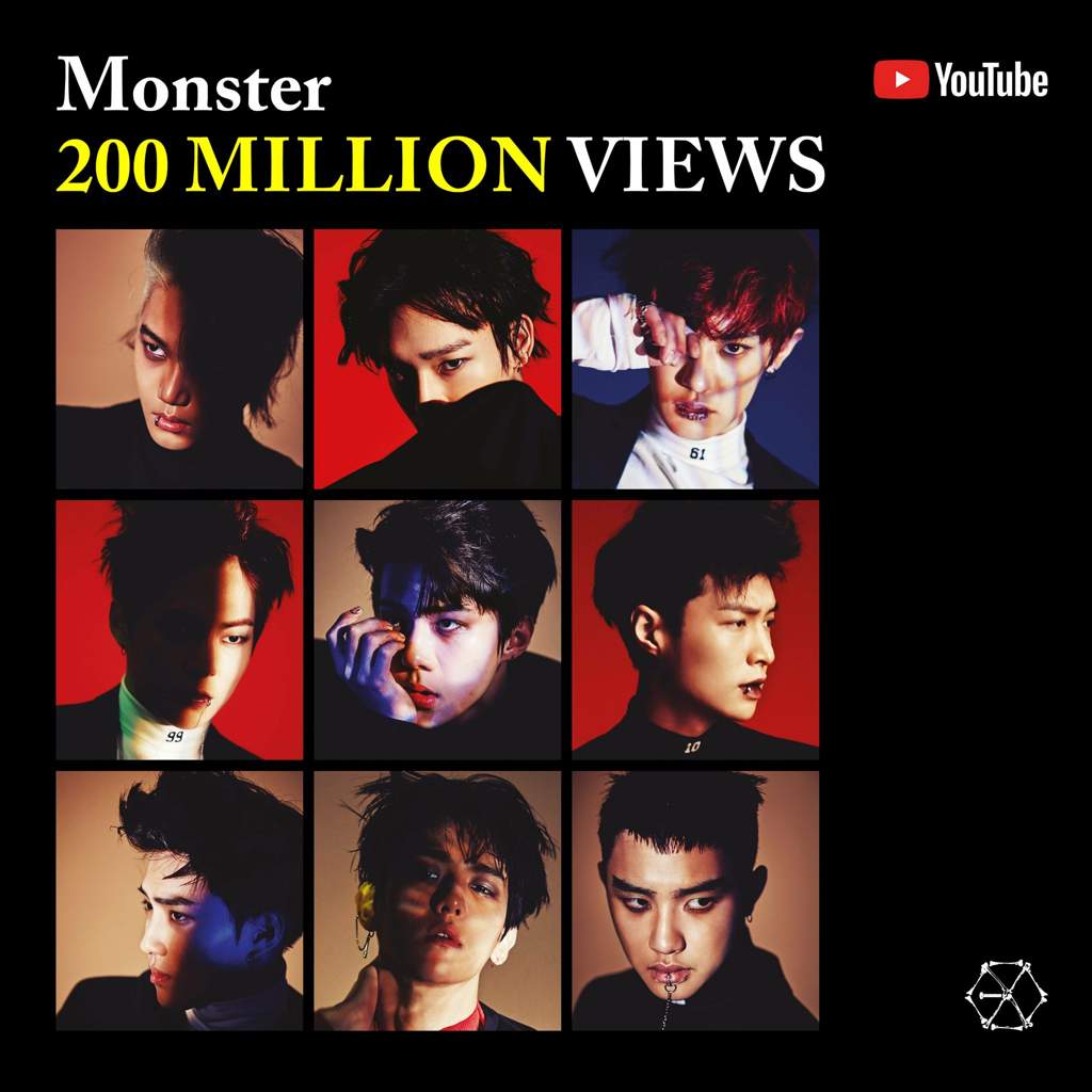 Monster MV Reaches 200M Views On YouTube Exo Ls Amino