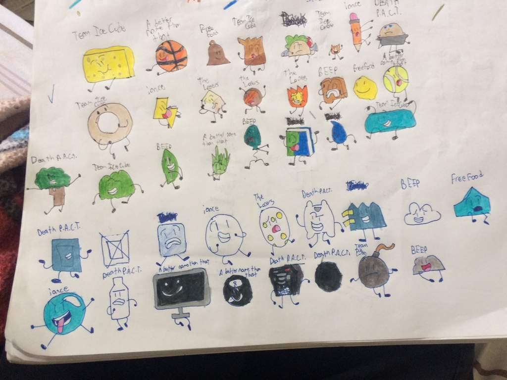 BFB full cast drawing (100 Completed) BFDI💖 Amino