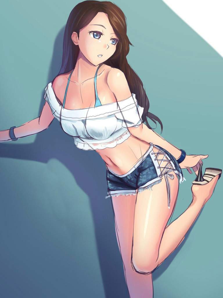 Anime girls in shorts
