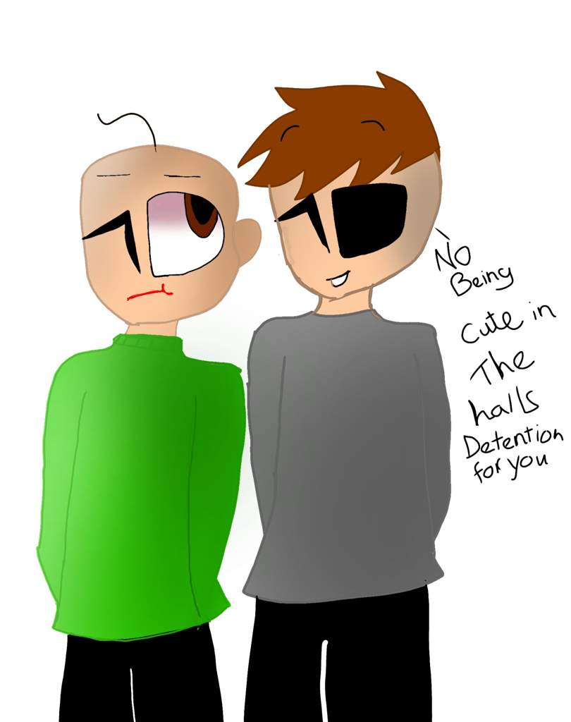 Baldi X Principal Of The Thing 😏😏😏 It Took Me One Hour Baldis Basics Amino 2861