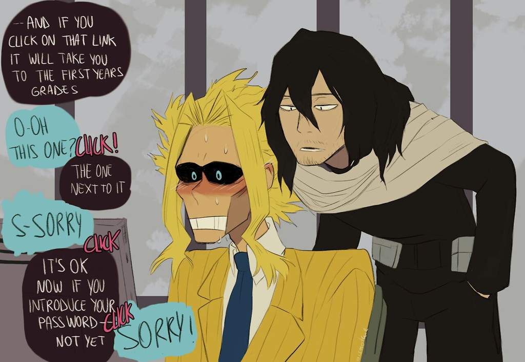 Minicomic: Toshinori (All Might) x Aizawa (Eraser Head) | Boku No Hero ...