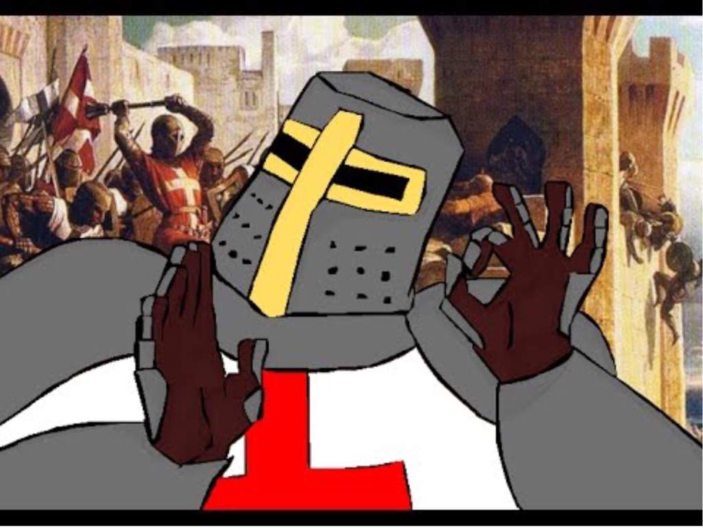 Knight meme. Рыцарь Крестоносец Deus Vult. Крестоносец Мем Deus Vult. Иерусалим деус Вульт. Крестовый поход деус Вульт.