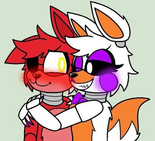 Look at the cuteness of foxy x lolbit | Five Nights At Freddys Club2 Amino