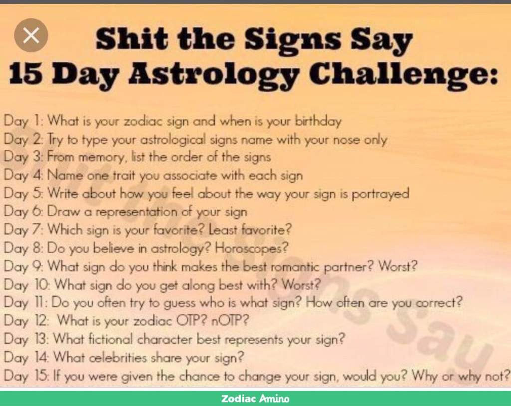 Astrology Challenge Day 1 Zodiac Amino
