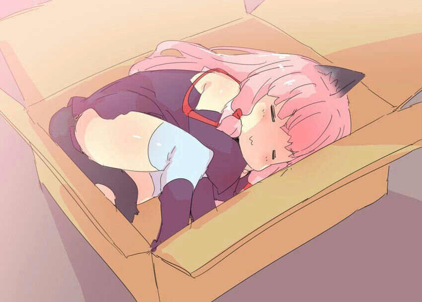 Anime girl sleeping on couch