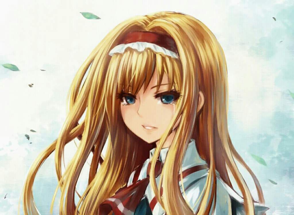 Long blonde hair anime