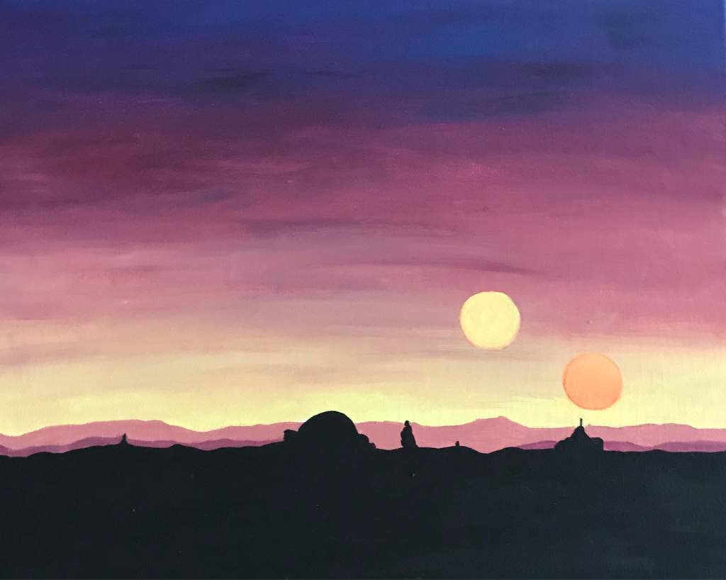 Поставь 2 солнце. Tatooine Sunset. Binary Sunset Star Wars. Закат на Татуине. Два солнца картина.