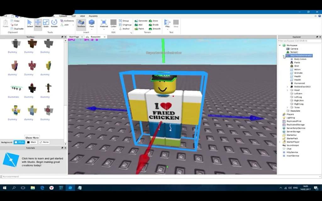 Как добавить npc в roblox studio