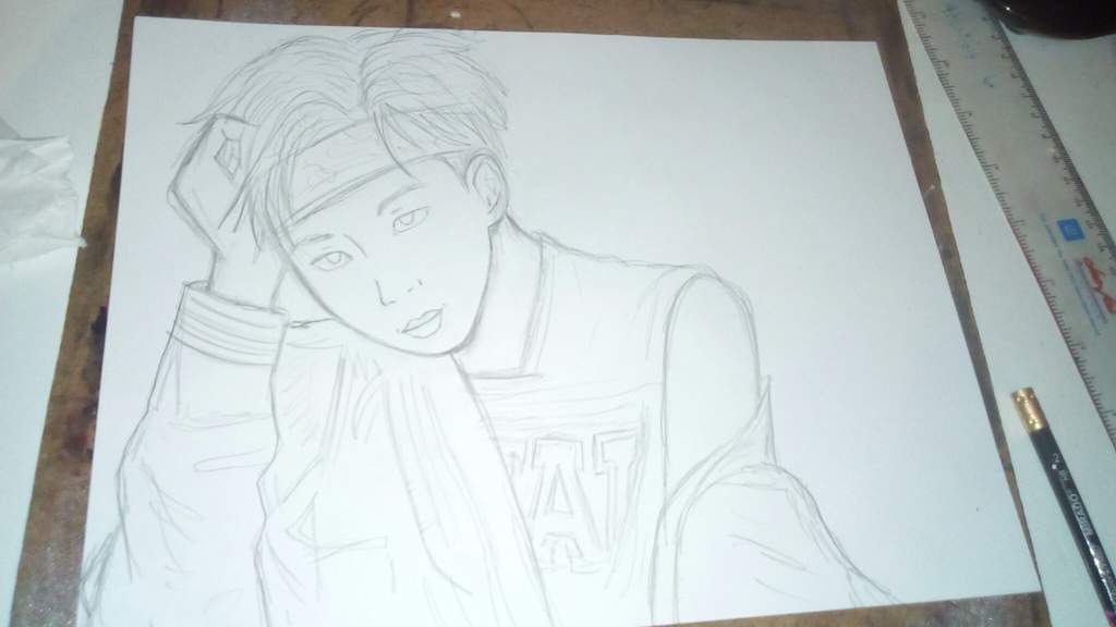 Dibujo de RM BTS Kim Namjoon Watercolor // Nyu Ackerman | DibujArte Amino