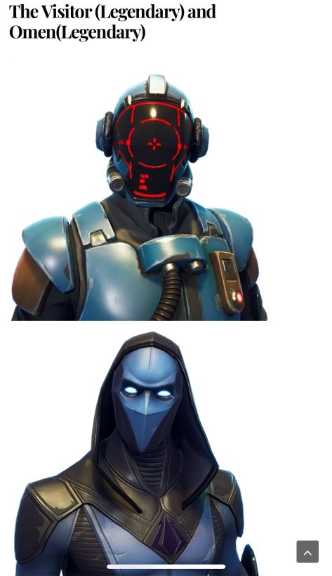 Featured Names And Rarities Of Leaked Fortnite Skins Coming Soon - the vistor legendary and omen legendary