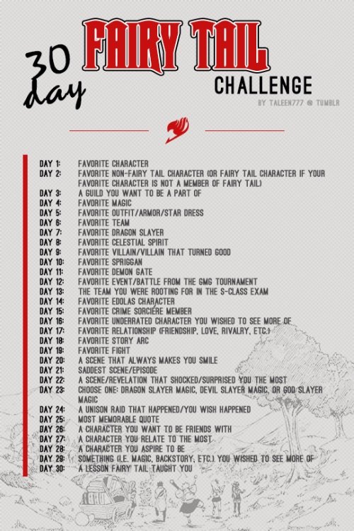 Day 30 30 Day Challenge Fairy Tail Amino