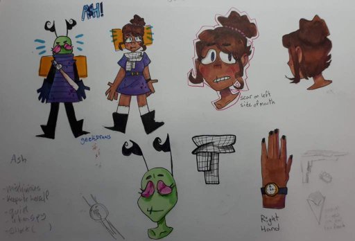 Ash reference sheet | Invader Zim Amino