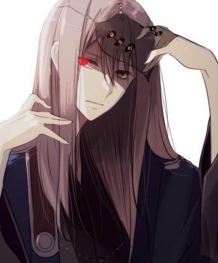 Anime guy with long black hair