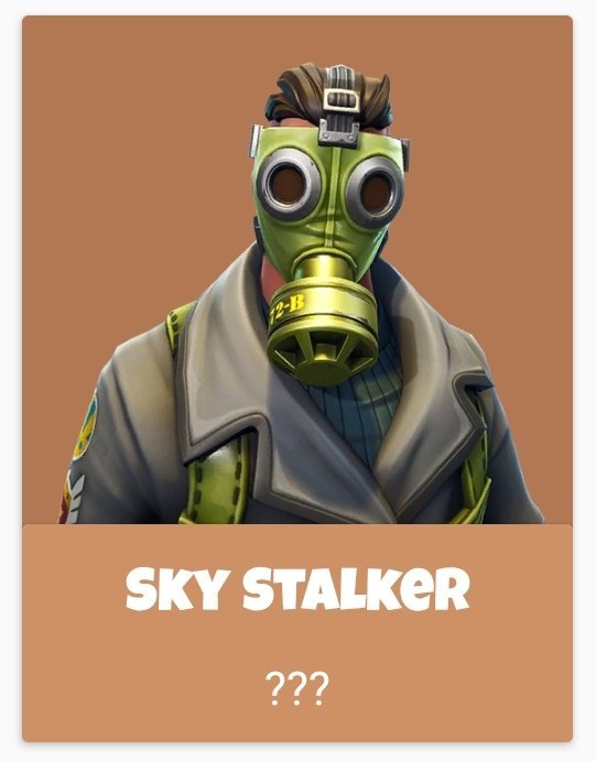 Sky Stalker Set Fortnite Battle Royale Armory Amino - from theese 2 leaked images sky stalker clearly has a set and it looks like he is world war themed with the toxic mask and backbling