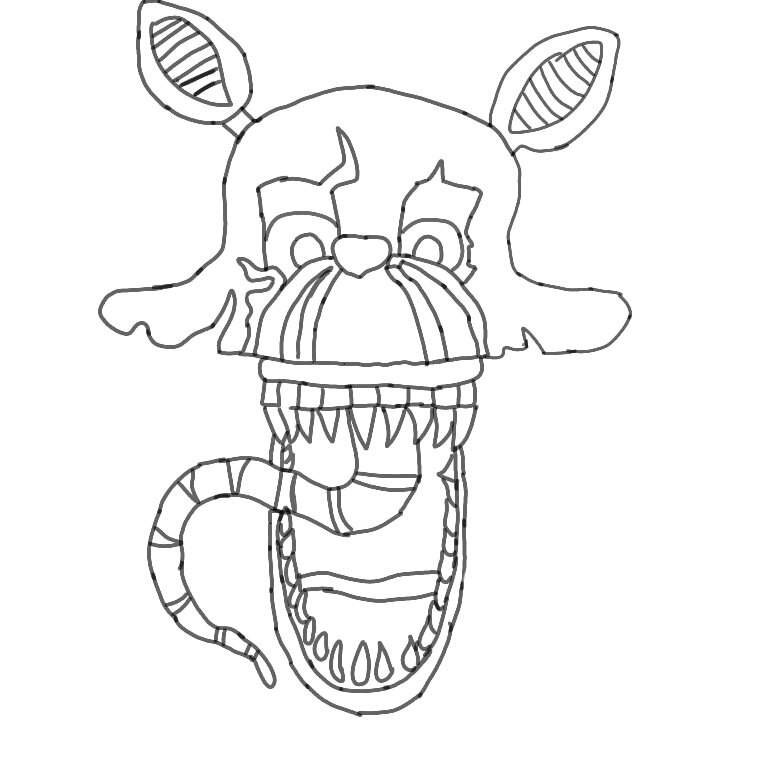 Phantom Foxy Coloring Pages Coloring Pages