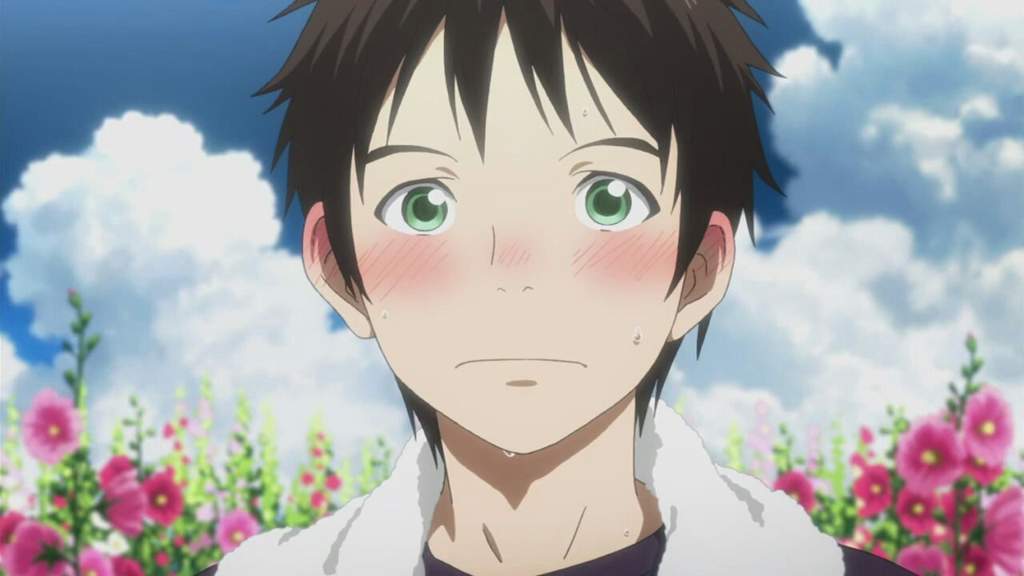 Anime guy blush gif