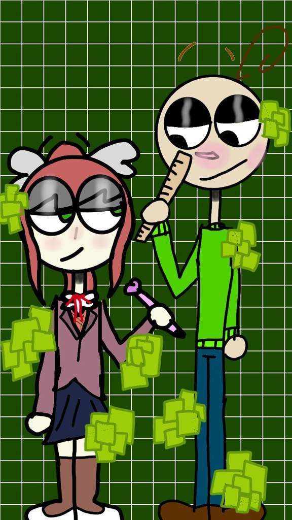 Ddlc X Baldis Basics Monika And Baldi Baldis Basics Amino