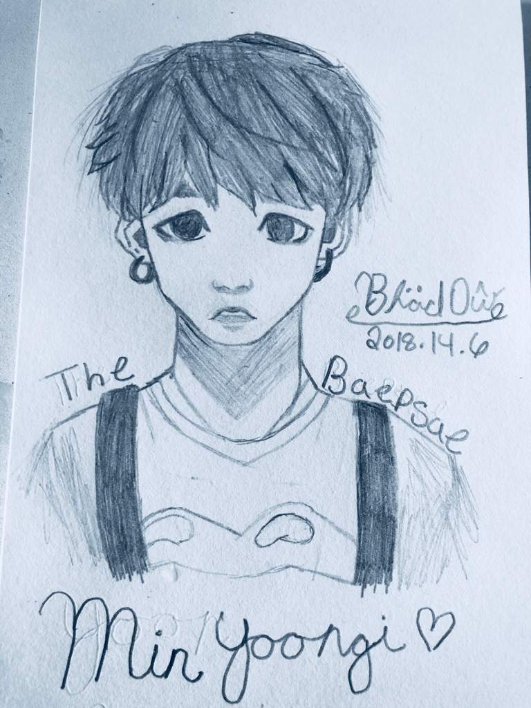 Min Yoongi The Most Beautiful Moment In Life Drawing 12