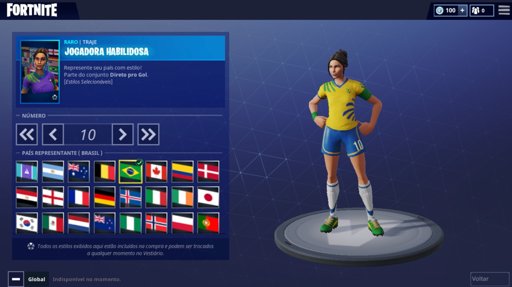 Skin jogadora habilidosa fortnite