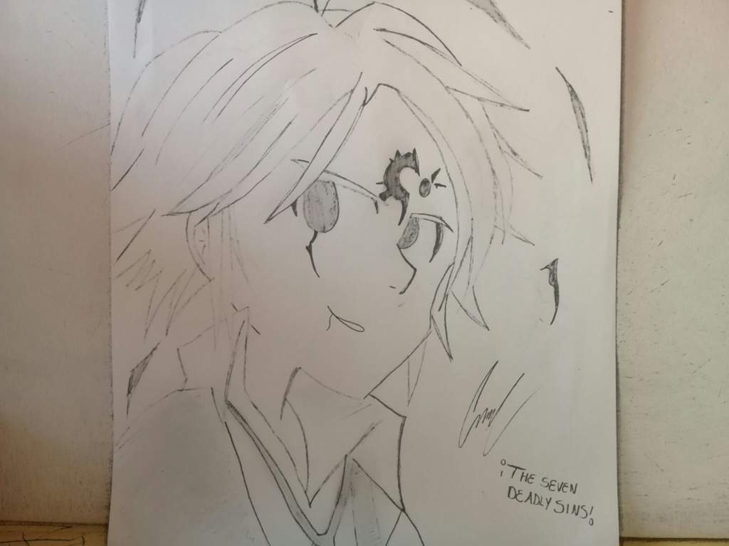 Dibujo a lápiz de Meliodas. | Nanatsu No Taizai Amino™ Amino