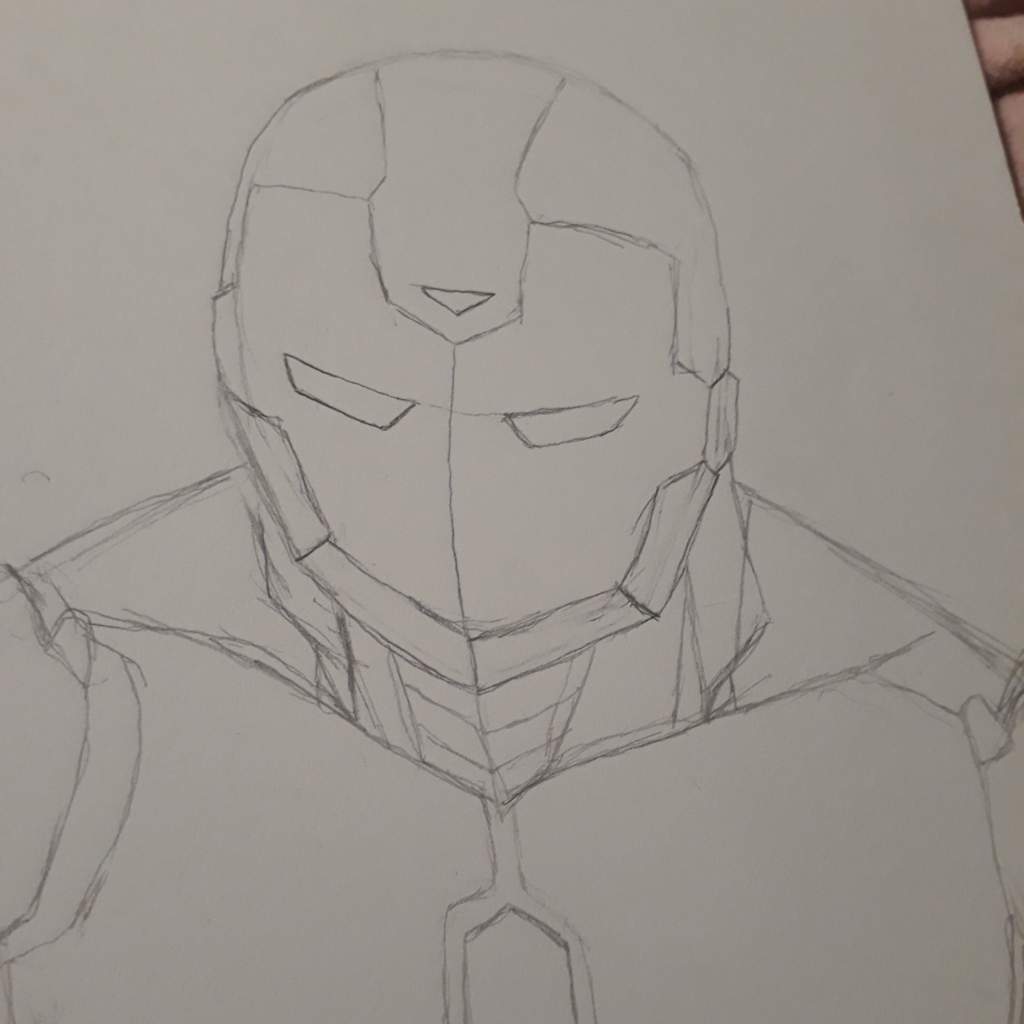 iron man simple drawing