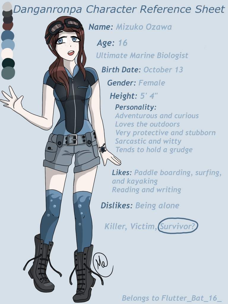 My Danganronpa OC: Mizuko Ozawa, the Ultimate Marine Biologist ...