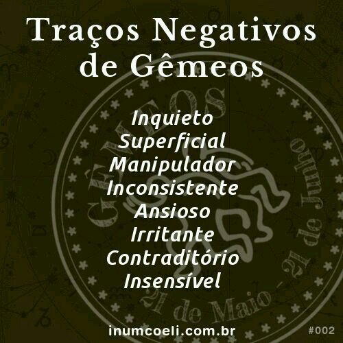 →signo De Gêmeos Características Personalidade Defeitos Amor E Muito Mais •psychic School 6753