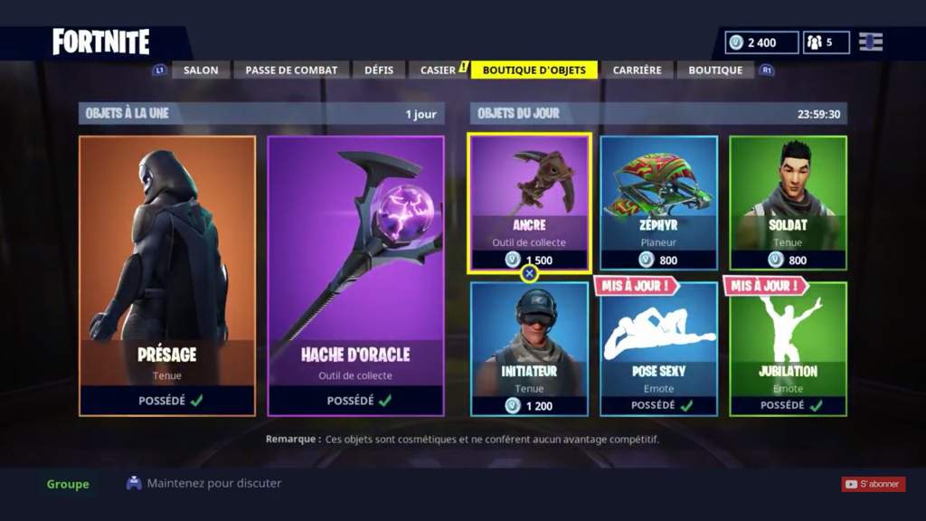  - pioche fortnite hache spectrale