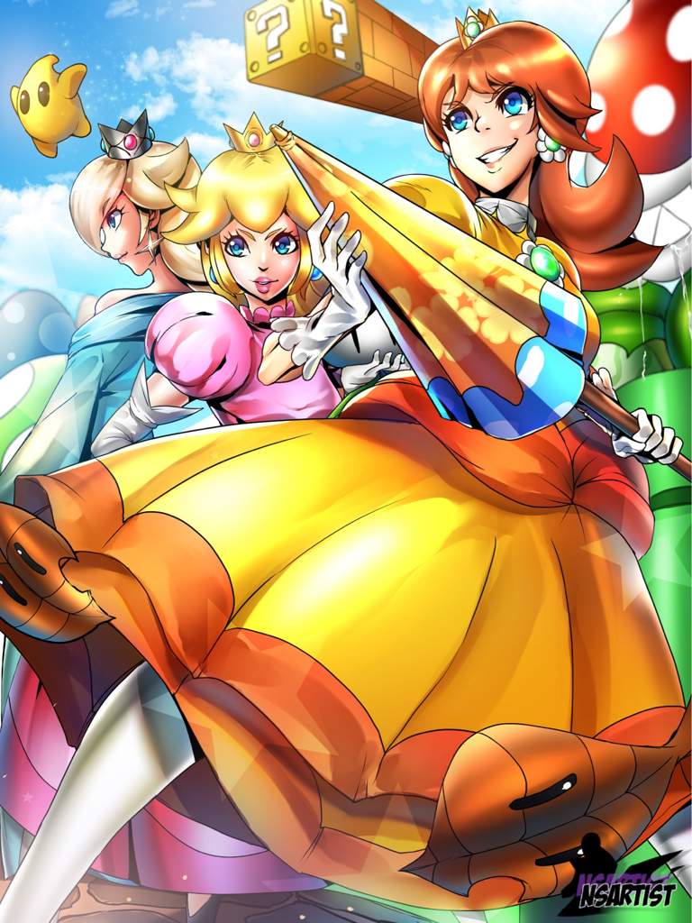 Peach Daisy And Rosalina Fan Art Sante Blog