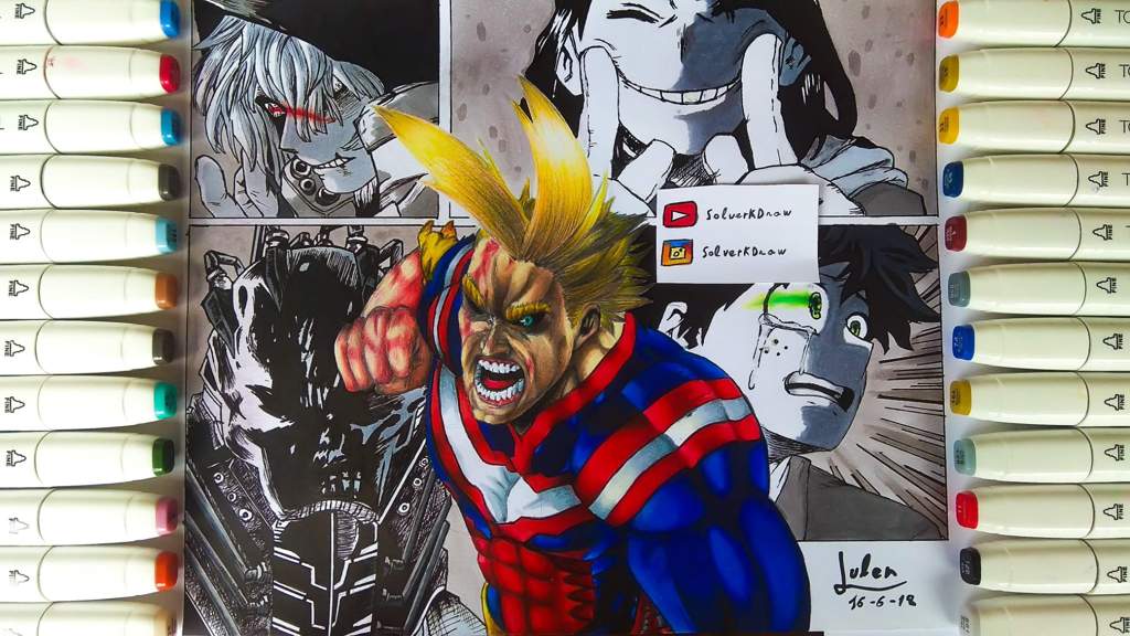 Tribute To All Might Drawing All Might Vs All For One My Hero