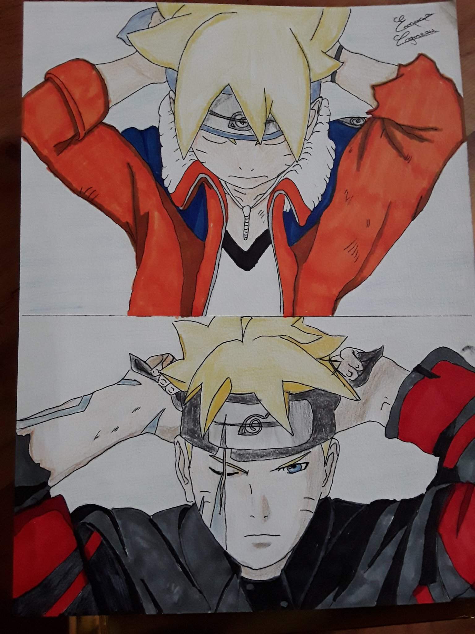 Voilà mon dessin de Boruto terminer . Qu'es ce que vous en pensez