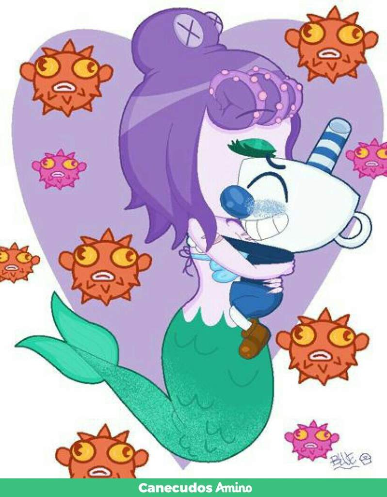 Fanart ☕mugman X Cala Maria🐙 Cuphead Amino Pt Br© Amino 