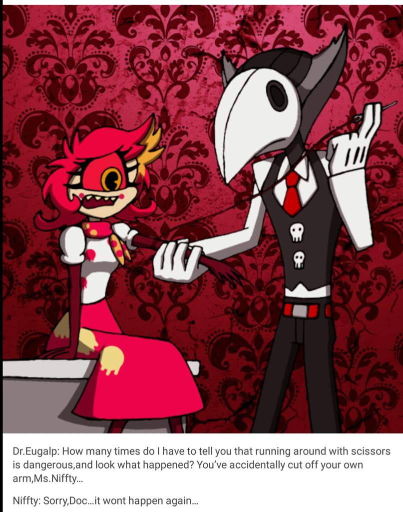 Hazbin Hotel OC Comic: The old crow doctor.