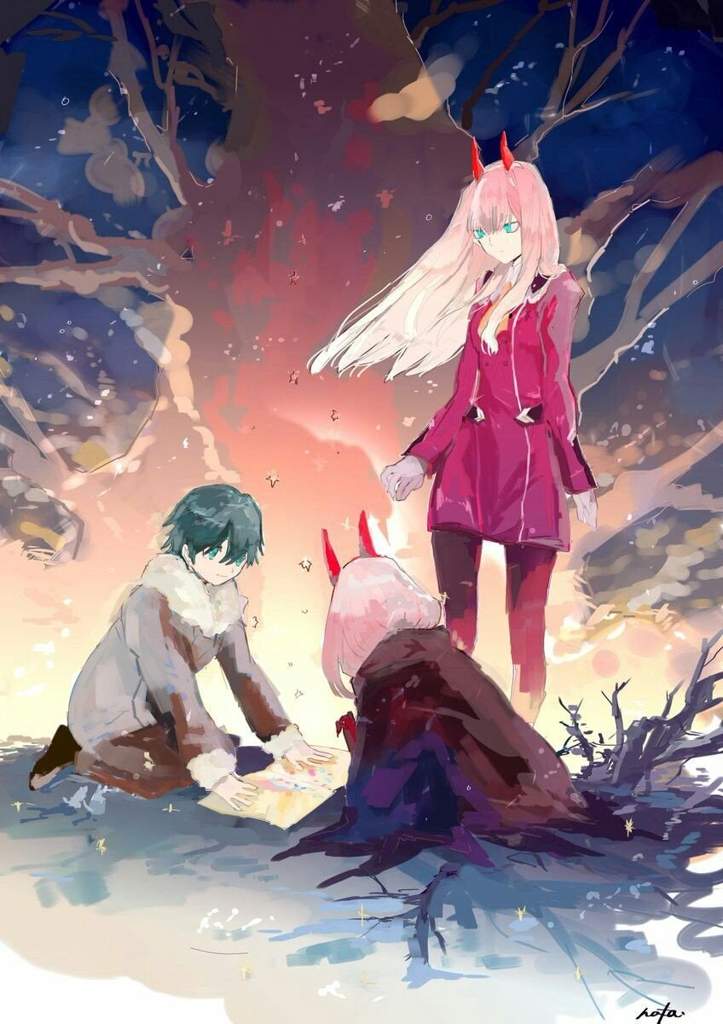 Wallpapers With Zero Two And Hiro Wiki Darling In The Franxx