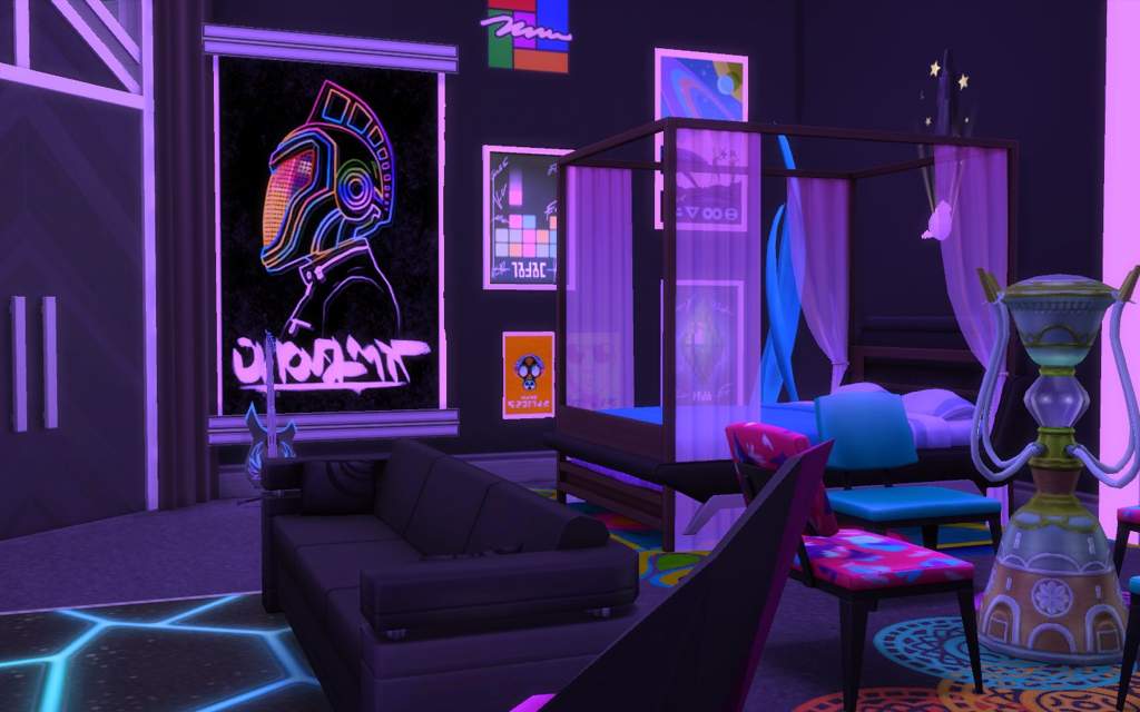 Black Light Gaming Room Sims Amino