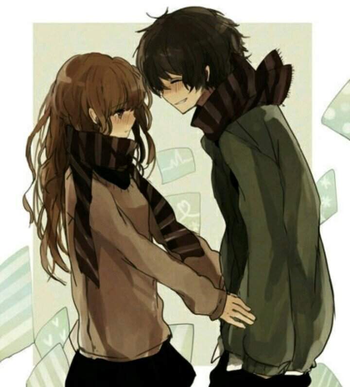 Anime couples with brown hair