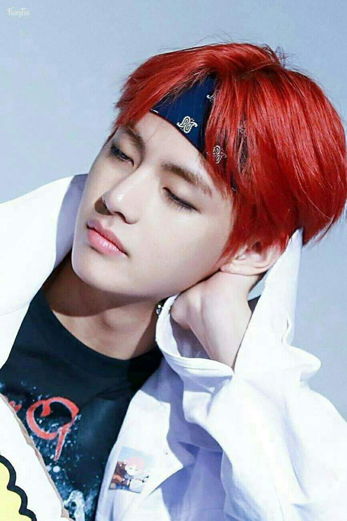  Bts  v  with red  hair  ARMY s Amino