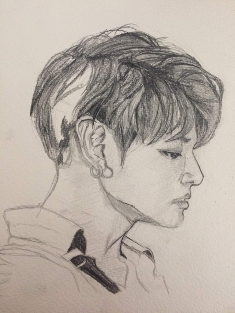 Jungkook Red Hair FA SKETCH | ARMY's Amino