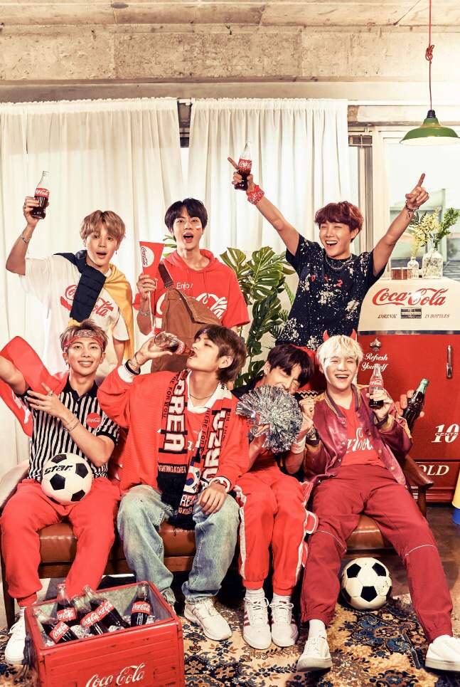 Coca Cola x BTS Photoshoot for 2018 World Cup YoonMin