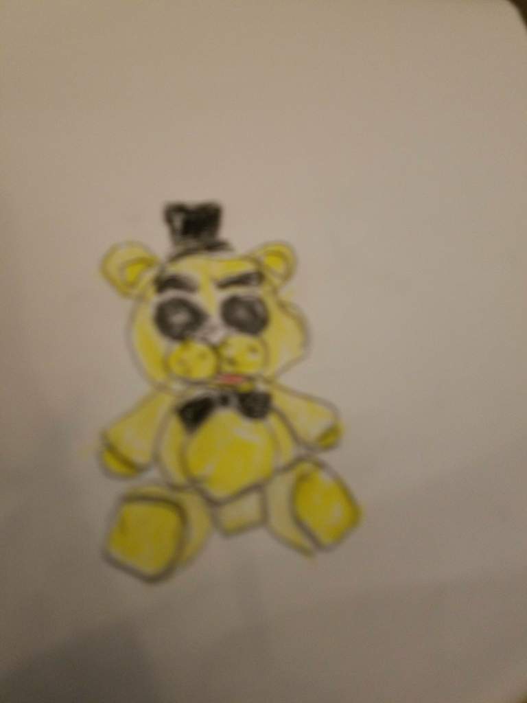 My golden freddy plush drawing | Five Nights At Freddy's Amino