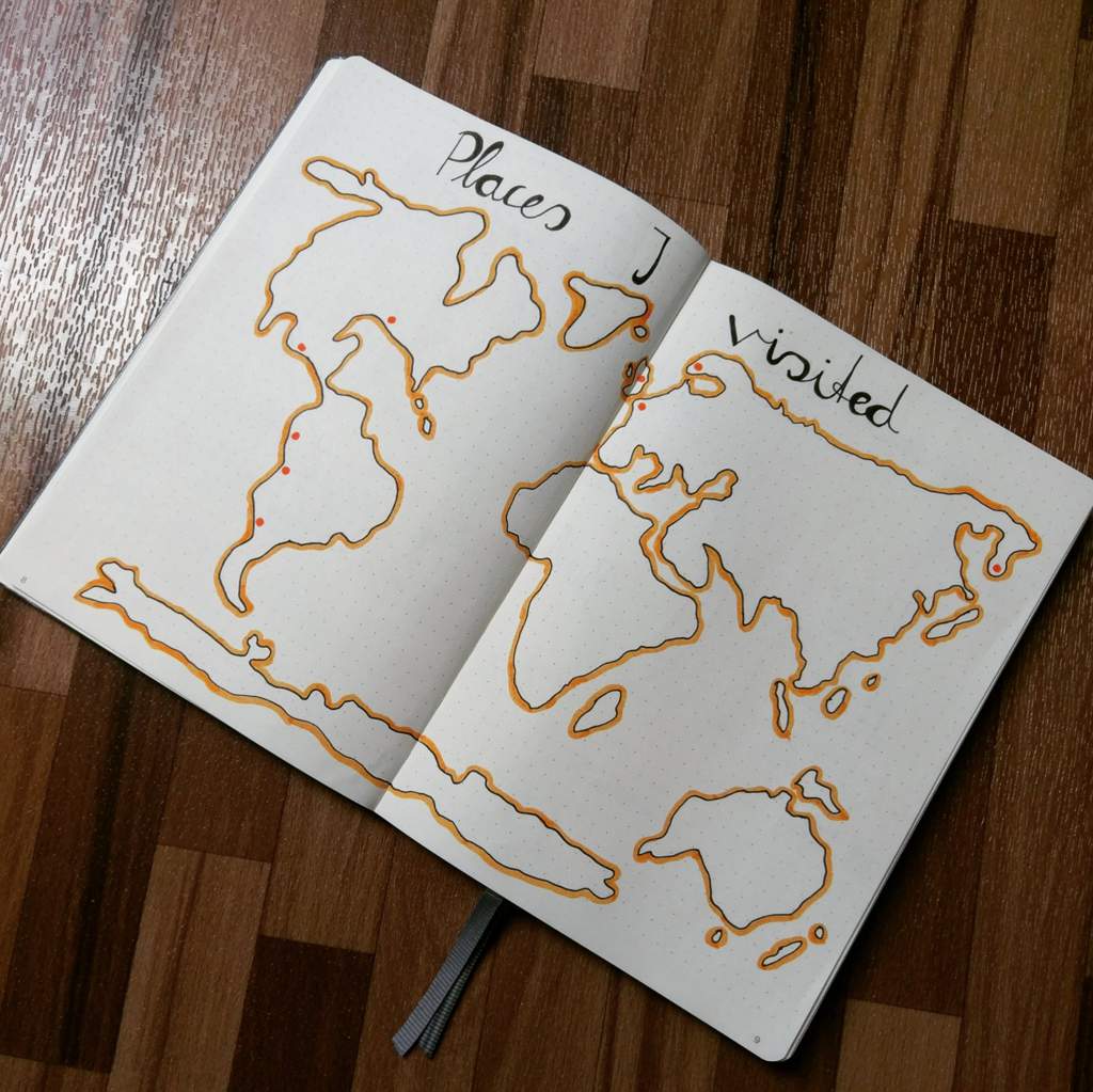 bujo world map bullet journal amino
